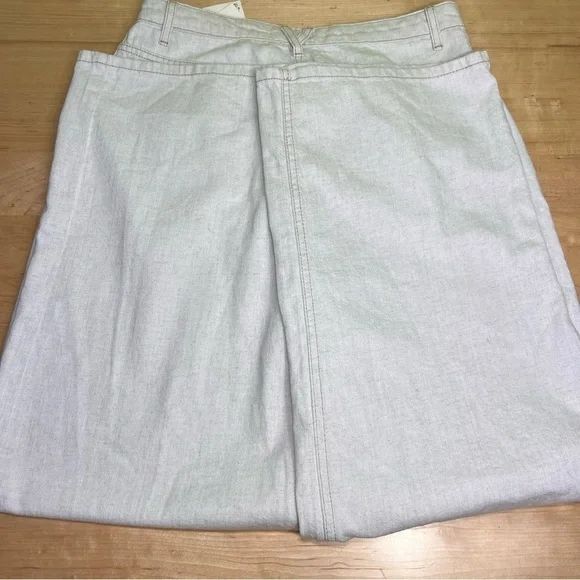 ZARA cotton/linen neutral flare high waist pants size M NWT - Picture 3 of 8